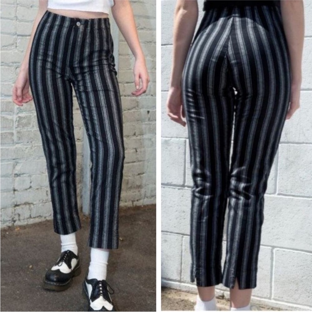 Brandy Melville Navy Striped Pants